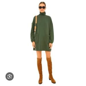 Tuckernuck Pomander Place Womens Forest Green Porter Sweatshirt Dress XS